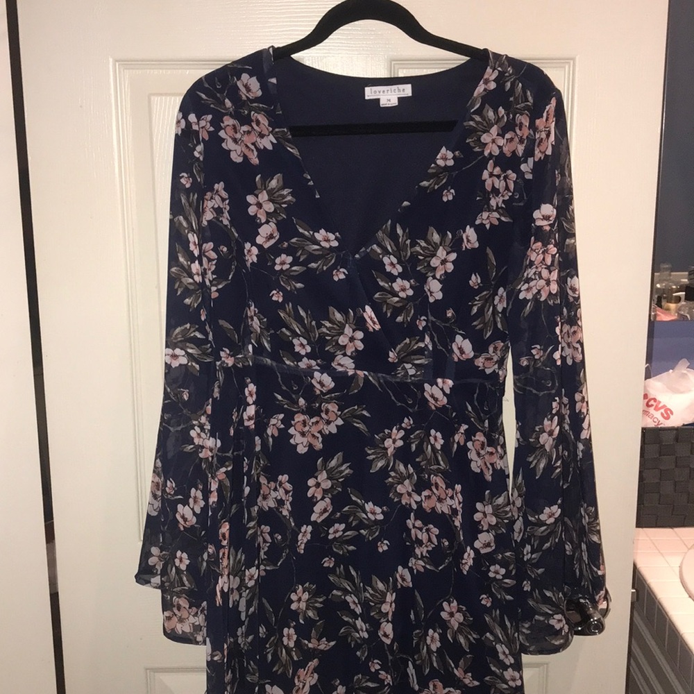 Cherry blossom wrap dress